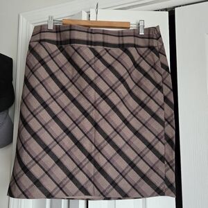 The Limited Purple Plaid Pencil Skirt